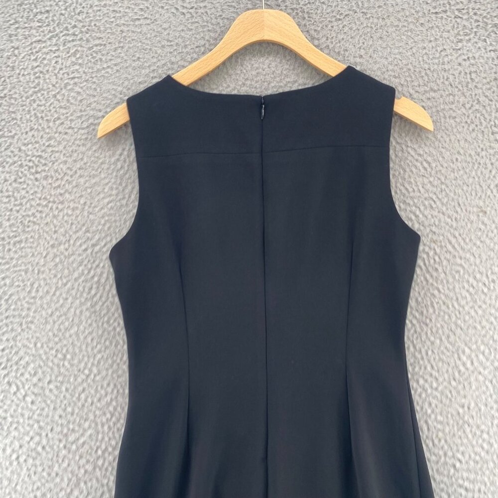 Calvin Klein Dress Womens 4 Black Sheath Sunburst Pleat Mini Career Office Work - Picture 4 of 10